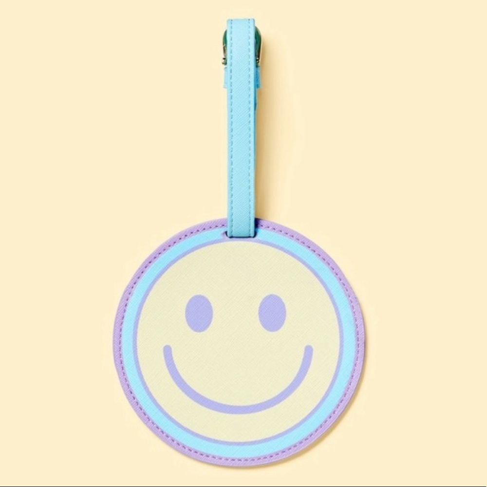 🙂 Stoney Clover Lane x Target Smiley Face Luggage Tag NWT